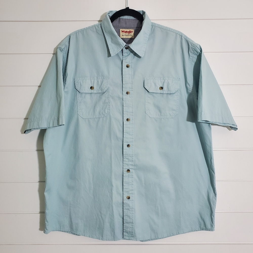 Wrangler‎ Authentics Men's Short Sleeve Classic Sterling Blue. Size: XL